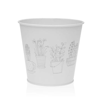 Pot Versa Zink Blanc Métal (14,5 cm)