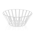 Fruit Bowl Versa White Steel (25 x 10 x 25 cm)