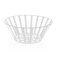 Fruit Bowl Versa White Steel (25 x 10 x 25 cm)