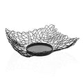 Fruit Bowl Versa Black Metal Steel (29 x 10 x 29 cm)