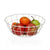 Fruit Bowl Versa White 28 x 12 x 28 cm Wood Rubber wood Steel Iron