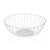 Fruit Bowl Versa Damasco White Metal Steel MDF Wood 28 x 10 x 28 cm