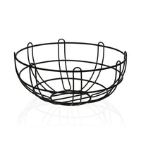 Fruit Bowl Versa Black Metal Ceramic Steel 26 x 11 x 26 cm