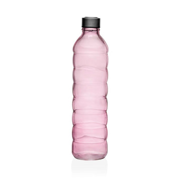 Bottle Versa 1,22 L Pink Glass Aluminium 8,5 x 33,2 x 8,5 cm