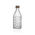 Flasche Versa 1 L Wellen Glas Aluminium 9,8 x 25,1 x 9,8 cm