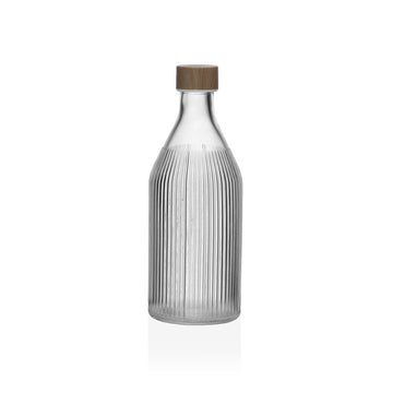 Flasche Versa 1 L Streifen Glas Aluminium 9,8 x 25,1 x 9,8 cm