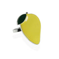 Rond de serviette Versa Métal Alliage de Zinc 5,5 x 4,5 x 4,3 cm Citron