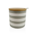 Sugar Bowl Versa Grey Ceramic Dolomite 8 x 8 x 8 cm Stripes Circular