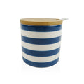 Sugar Bowl Versa Blue Ceramic Dolomite 8 x 8 x 8 cm Stripes Circular