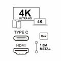 Kabel USB-C v HDMI Silver HT LOGAN Črna