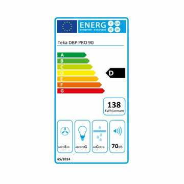 Konventioneller Rauchfang Teka DBP 90PRO INOX 90 cm 613 m3/h 68 dB 236W Stahl