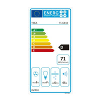 Conventional Hood Teka 40474250 60 cm 332 m3/h 65 dB 231W Steel