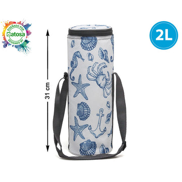 Sac Glacière Bouteille Bleu 2 L Marin