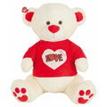 Ours en peluche Love Paillettes Chemisette Beige 90 cm