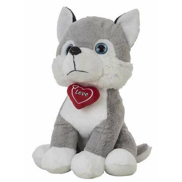 Jouet Peluche Husky Coeur 48 cm