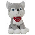 Jouet Peluche Husky Coeur 36 cm