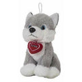 Jouet Peluche Husky Coeur 28 cm