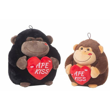 Fluffy toy Creaciones Llopis Gorilla Heart 22 cm