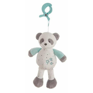 Rattle Cuddly Toy Panda bear Turquoise 25cm