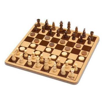 Chess and Checkers Board Cayro 751 Wood