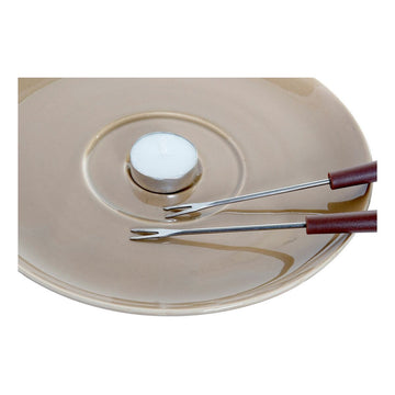 Chocolate Fondue DKD Home Decor Stainless steel Porcelain