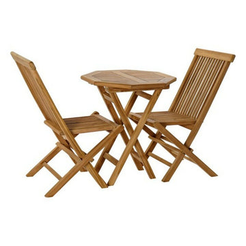 Ensemble Table + 2 Chaises DKD Home Decor Jardin 90 cm 60 x 60 x 75 cm (3 pcs)