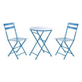 Ensemble Table + 2 Chaises DKD Home Decor MB-166634 Bleu 80 cm 60 x 60 x 70 cm (3 pcs)