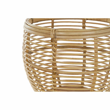 Blumentopf DKD Home Decor Braun Rattan (32 x 32 x 70 cm)