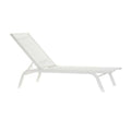 Sun-lounger DKD Home Decor reclining White PVC Aluminium (191 x 58 x 98 cm)