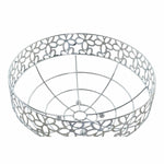 Fruit Bowl DKD Home Decor Silver Metal Plastic 28 x 28 x 13,5 cm