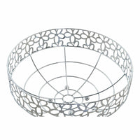 Fruit Bowl DKD Home Decor Silver Metal Plastic 28 x 28 x 13,5 cm