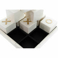 Tic Tac Toe DKD Home Decor Golden Elfenbein (21 x 21 x 6 cm)