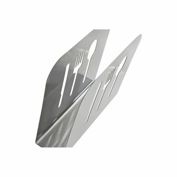 Napkin holder DKD Home Decor Pieces of Cutlery Silver Stainless steel 15 x 4 x 12,5 cm