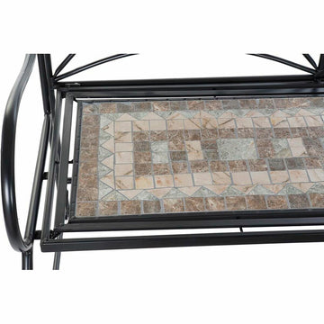 Banc DKD Home Decor Noir Multicouleur Mosaïque 111 x 54 x 88 cm (111 x 54 x 88 cm)