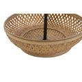 Fruit Bowl DKD Home Decor Black Metal Brown Bamboo 40 x 40 x 70 cm