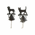 Decorative cooker hood DKD Home Decor Brown Dark brown Rope Iron Cat Dog 14 x 15 x 24 cm (2 Units)