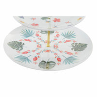 Fruit Bowl DKD Home Decor Multicolour Metal Porcelain 27 x 27 x 34 cm