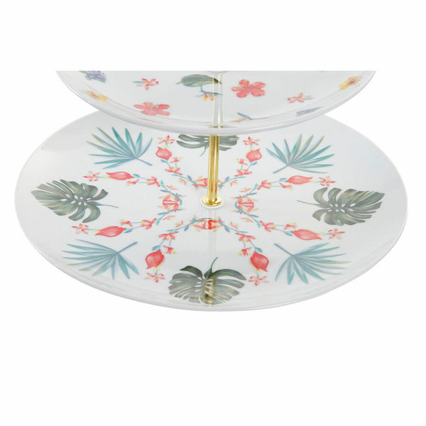 Coupe à fruits DKD Home Decor Multicouleur Métal Porcelaine 27 x 27 x 34 cm