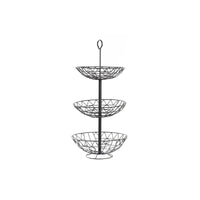 Fruit Bowl DKD Home Decor 28 x 28 x 58 cm Black Metal