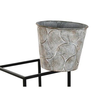 Planter DKD Home Decor Grey Metal Worn 34 x 34 x 71 cm