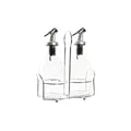 Huilier DKD Home Decor Vinaigrier Transparent Métal Verre (2 Unités) (2 pcs)