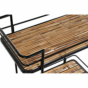 Chariot de service DKD Home Decor Noir Naturel Métal 68 x 37,5 x 70,5 cm