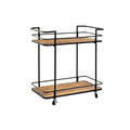 Chariot de service DKD Home Decor Noir Naturel Métal 68 x 37,5 x 70,5 cm