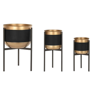 Set de pots DKD Home Decor Noir Cuivre Métal Loft 30 x 40 cm 34 x 34 x 50 cm