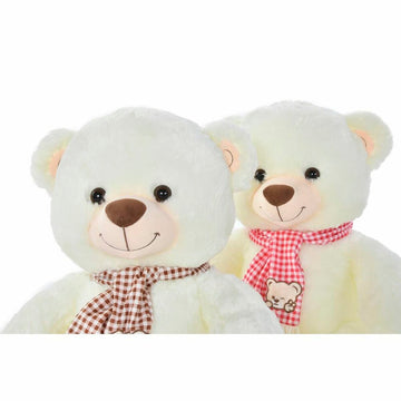 Teddy Bear DKD Home Decor Red White Burgundy Children's 20 x 20 x 50 cm (2 Units)