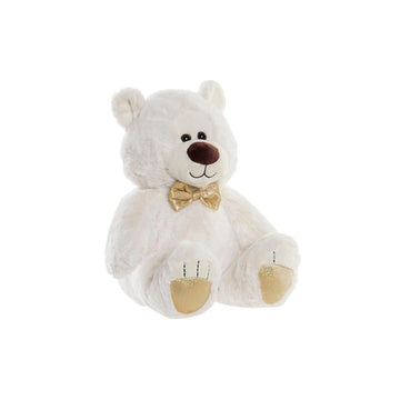 Teddy Bear DKD Home Decor Bow tie White Golden Metal Children's Bear 30 x 40 cm 30 x 30 x 36 cm