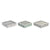 Box for Infusions DKD Home Decor 24,5 x 24,5 x 6 cm Crystal Beige Metal Terracotta White Green Light brown 3 Pieces MDF Wood