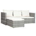 Garden sofa DKD Home Decor Aluminium Crystal synthetic rattan 195 x 130 x 62 cm