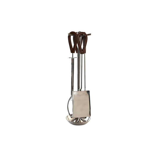 Fireplace Utensils DKD Home Decor Stainless steel Aluminium (15 x 15 x 62 cm)