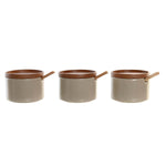 Sucrier DKD Home Decor 29 x 10 x 7 cm Beige Marron Bois d'hévéa (7 Unités)